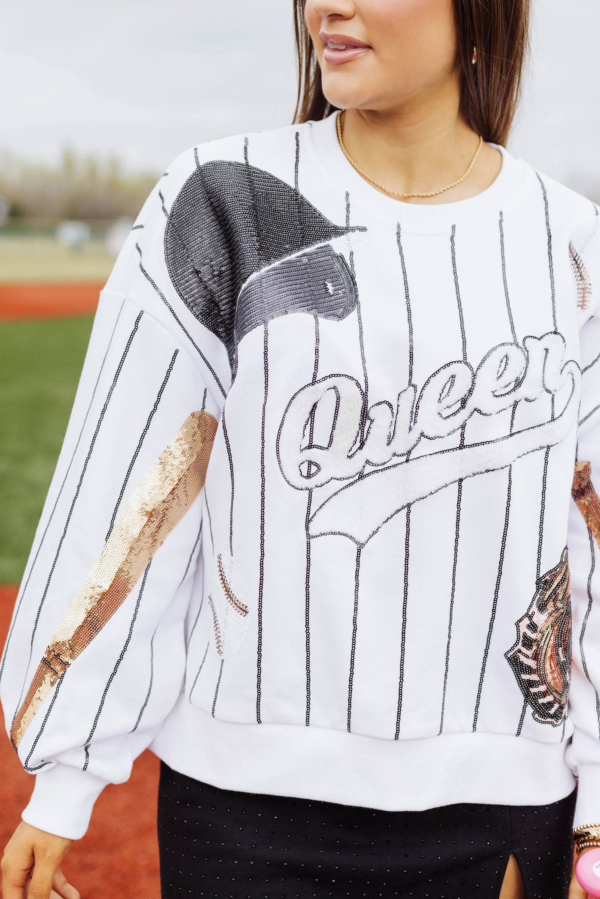 Batter Up Queen Sweatshirt | Queen of Sparkles