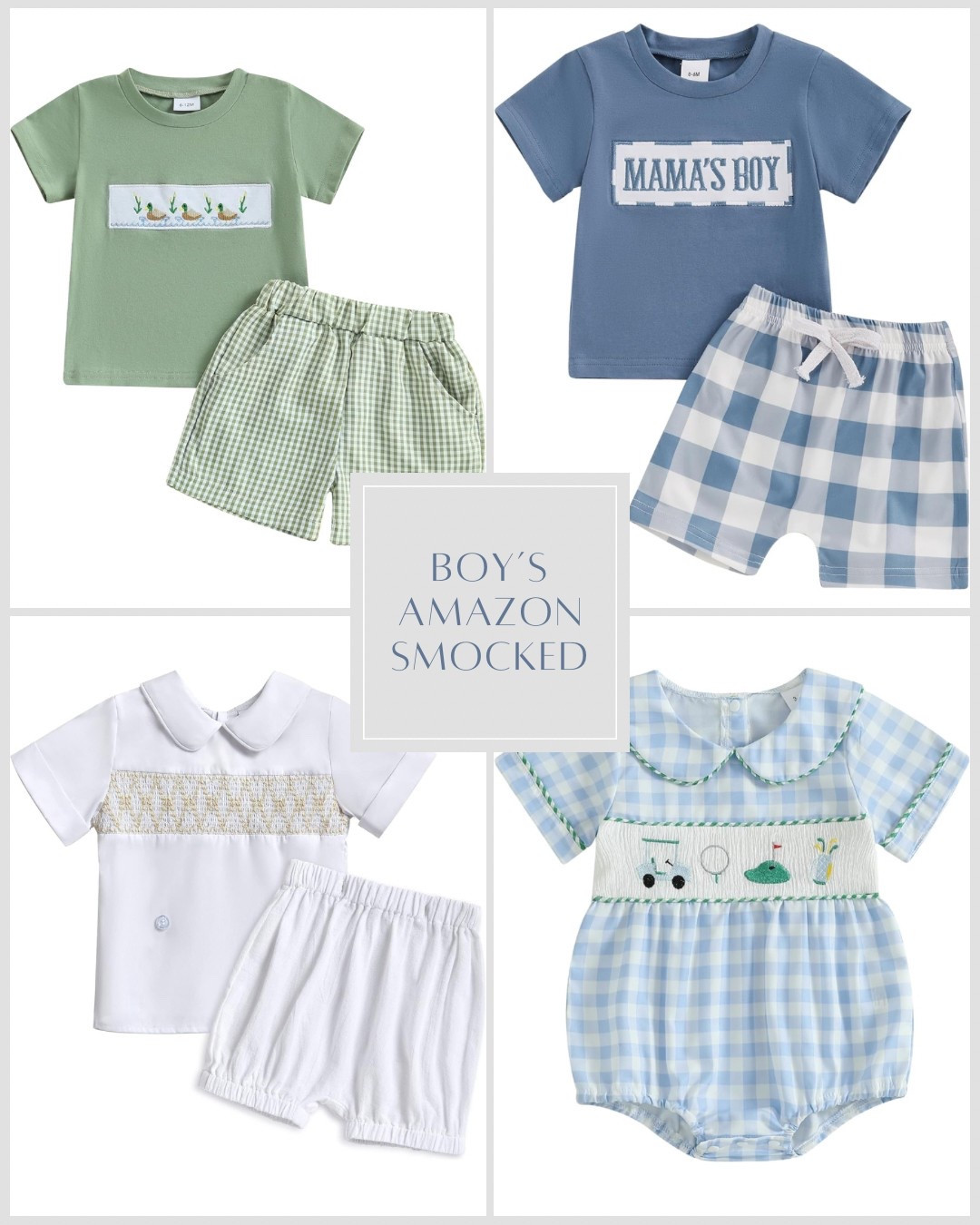 Amazon Boy’s Smocked Summer Outfits! 

#LTKKids #LTKSeasonal #LTKFindsUnder50