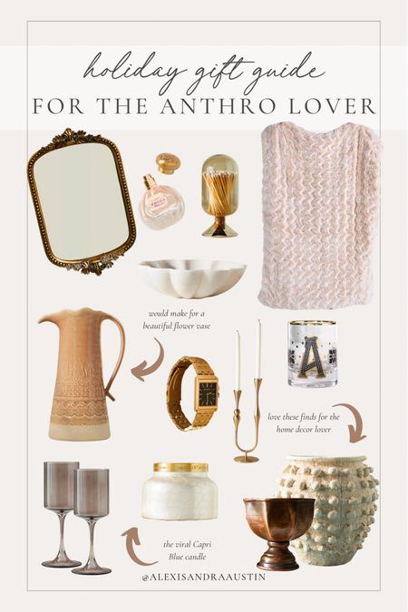 Gift guide for the Anthropologie lover!

Holiday gift guide, home finds, neutral Christmas vibes, aesthetic home, throw blanket, vanity tray, vase finds, gold detail, wine glasses, candle finds, home decor, holiday finds, Christmas gifting, Anthro vibes, beauty finds, Anthropologie, shop the look?

#LTKHoliday #LTKGiftGuide #LTKSeasonal