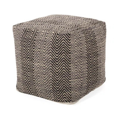 Handmade Cotton Pouf - Brown, Beige , Home Decoration Accessory, 15.68 In High, Fully Assembled, Spot Clean Only, 250 Lb Capacity Brown And Handcrafte | Wayfair North America