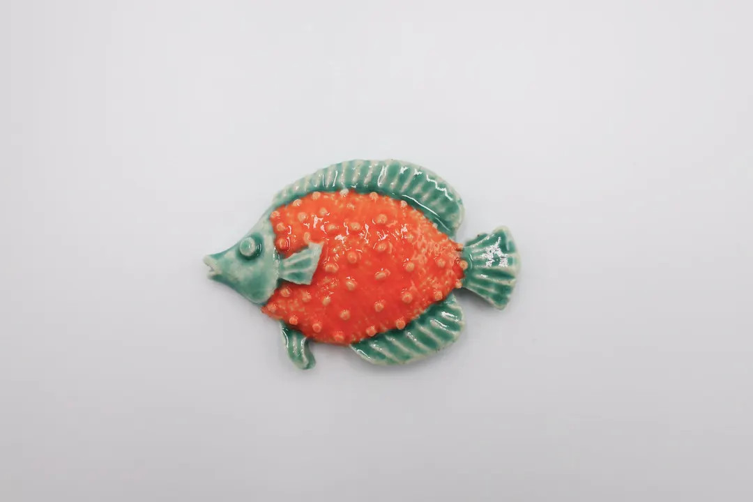 Fish Mosaic Tile - Orange and Turquoise - Etsy | Etsy (US)