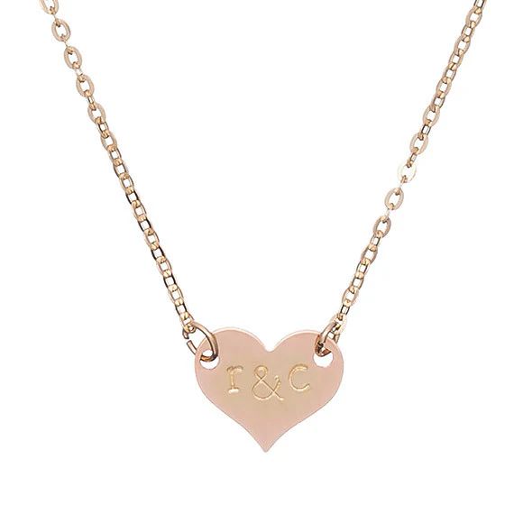 Gold Petite Heart Necklace | Taudrey