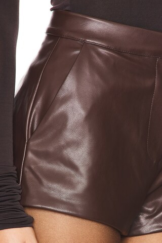 Reese Faux Leather Short in Chocolate Brown | Revolve Clothing (Global)