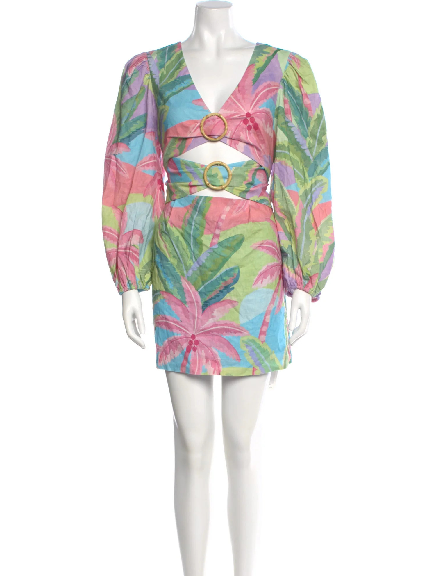 Farm Rio Printed Mini Dress w/ Tags - Green Dresses, Clothing - WFARM87361 | The RealReal | The RealReal