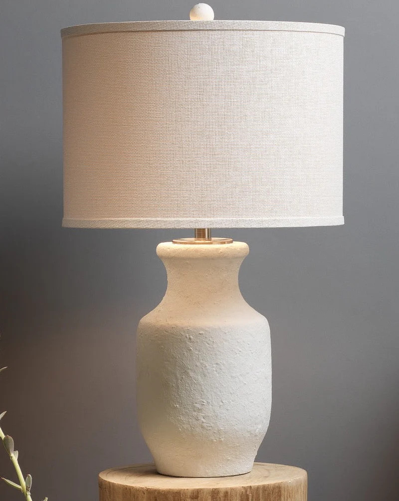 WHITE PLASTER TABLE LAMP | Off-White Palette