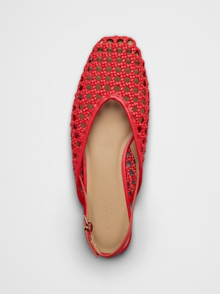 Woven Slingback Flats | Banana Republic Factory