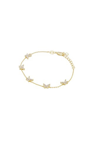 CZ Multi Butterfly Bracelet in Gold | Revolve Clothing (Global)