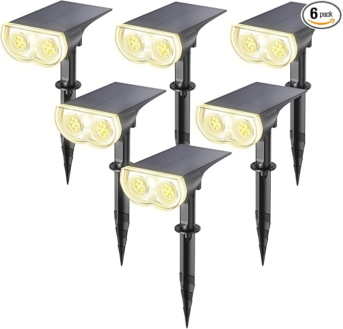 Linkind StarRay Solar Spot Lights Outdoor, IP67 Waterproof Dusk-to-Dawn Landscape Spotlights, 2-i... | Amazon (US)