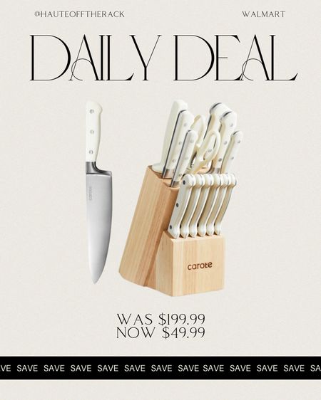 SAVE $150 at Walmart on this white knife black set!

#walmart #kitchen #walmartdeal #salealert #knifeblock #whiteknife #asethetickitchensupplies

#LTKHome #LTKFindsUnder50 #LTKSaleAlert