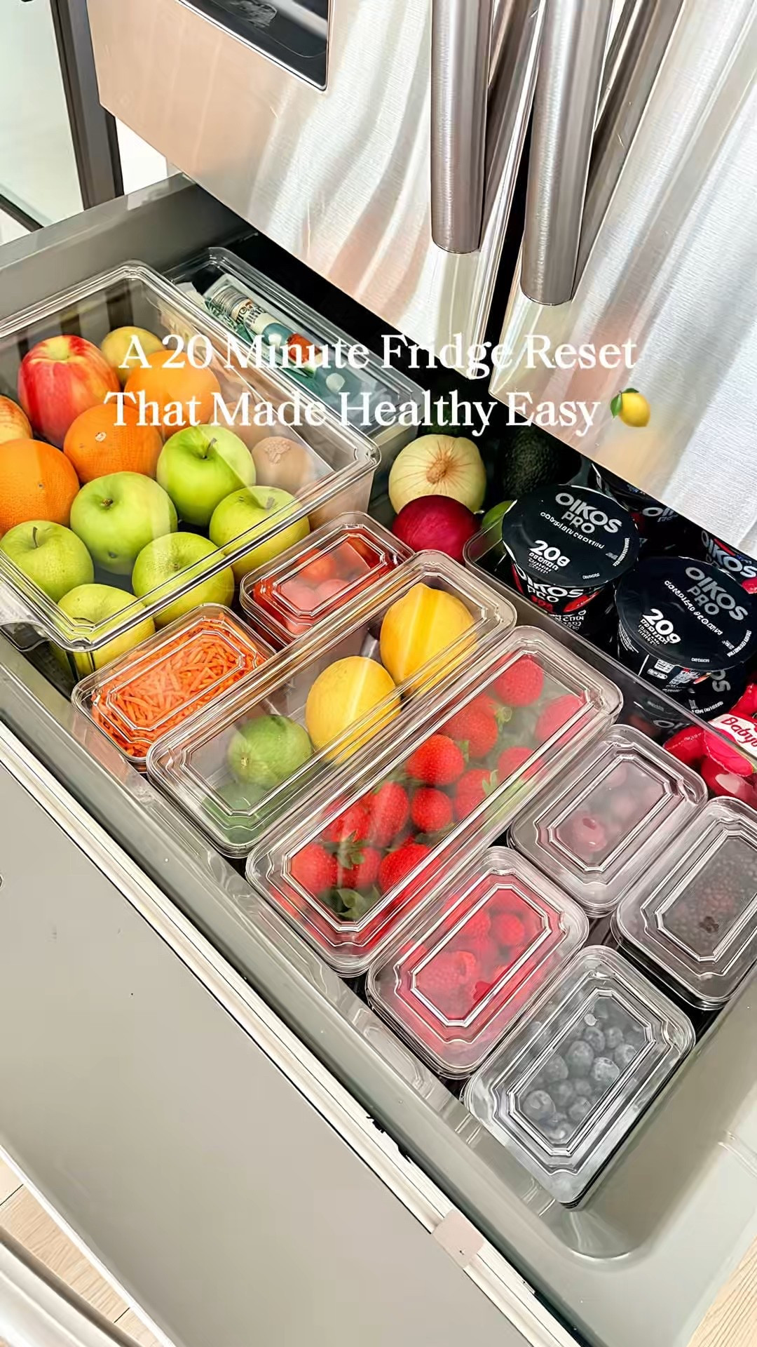 A 20-minute fridge reset that completely changed how easy healthy eating feels 🍋
When everything is washed, prepped, and visible, better choices happen without thinking.

#LTKfoodie #LTKHome #LTKmomlife