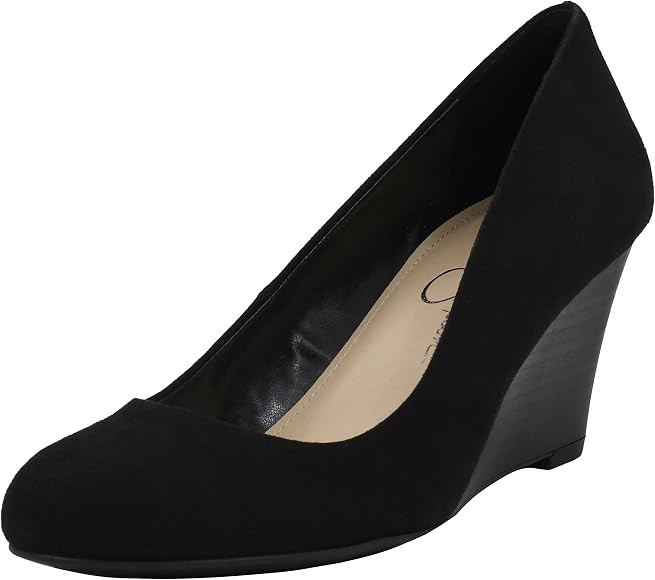 Jessica Simpson Women's Sampson Round Toe Wedge Heels Pumps | Amazon (US)