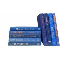 Blue Decorative Book Stack Modern Hardback Books For Staging | Etsy (US)