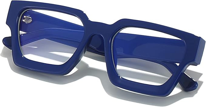 AIEYEZO Square Thick Frame Glasses for Women Men Fashion Blue Light Glasses Trendy Chic Computer ... | Amazon (US)