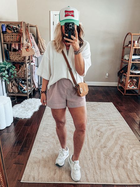 Boxer shorts M
White polo M
Tank M/L 
Sneaks TTS 
Trucker hat, casual style, carhartt bag, new balance, spring outfit, summer outfit, free people, aerie 


#LTKstyletip #LTKover40 #LTKfindsunder50