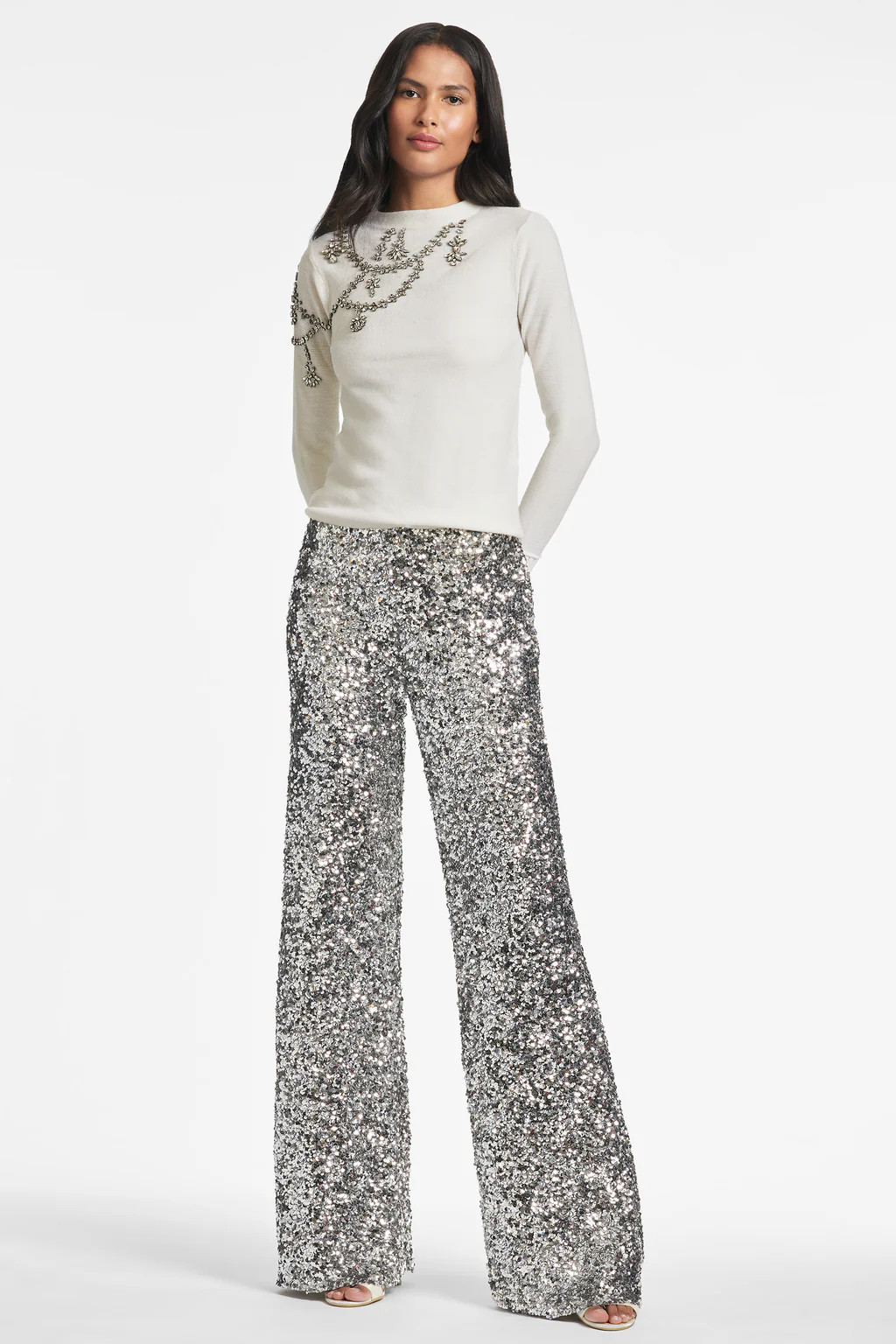 Alli Pant - Silver Sequins | Sachin & Babi