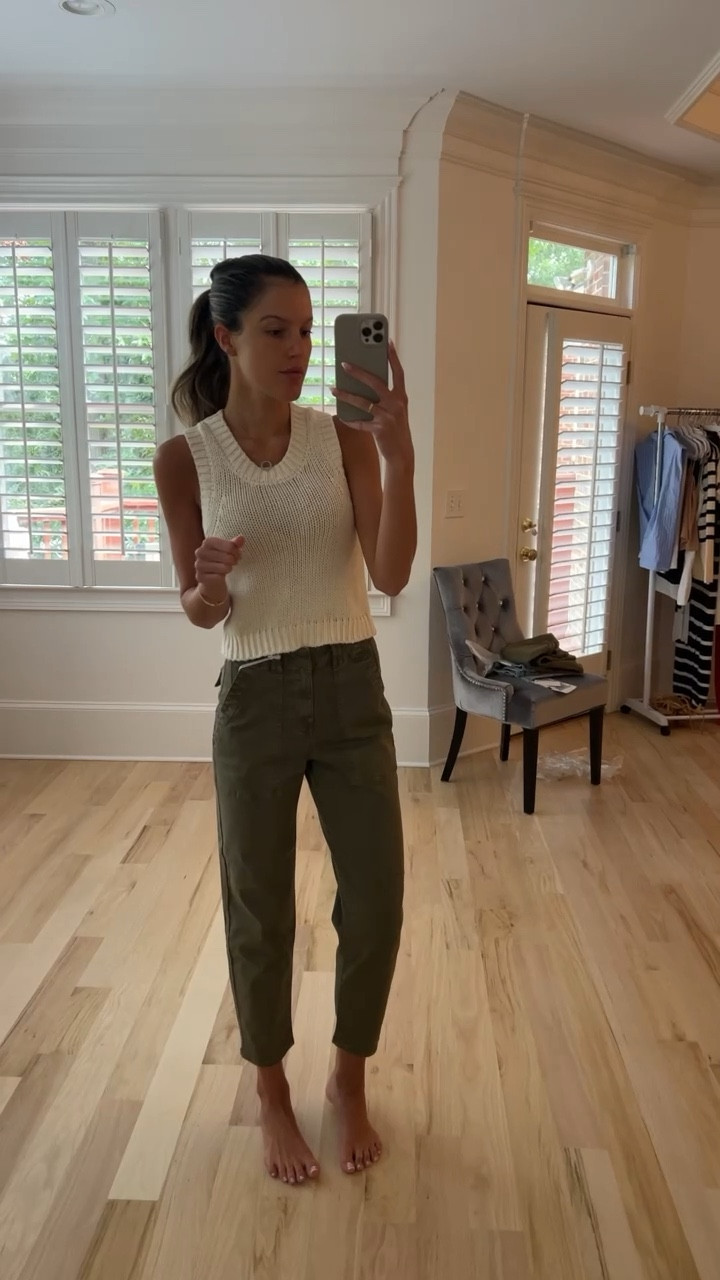Exchanging this sweater top for a size bigger since my torso is so long. I am wearing a small but going to exchange for a medium. I’ll love these pants for the fall. They do run a little bit big so I did size down one size to a 25! #fall #fallfashion #revolve 

#LTKSeasonal #LTKstyletip #LTKunder100