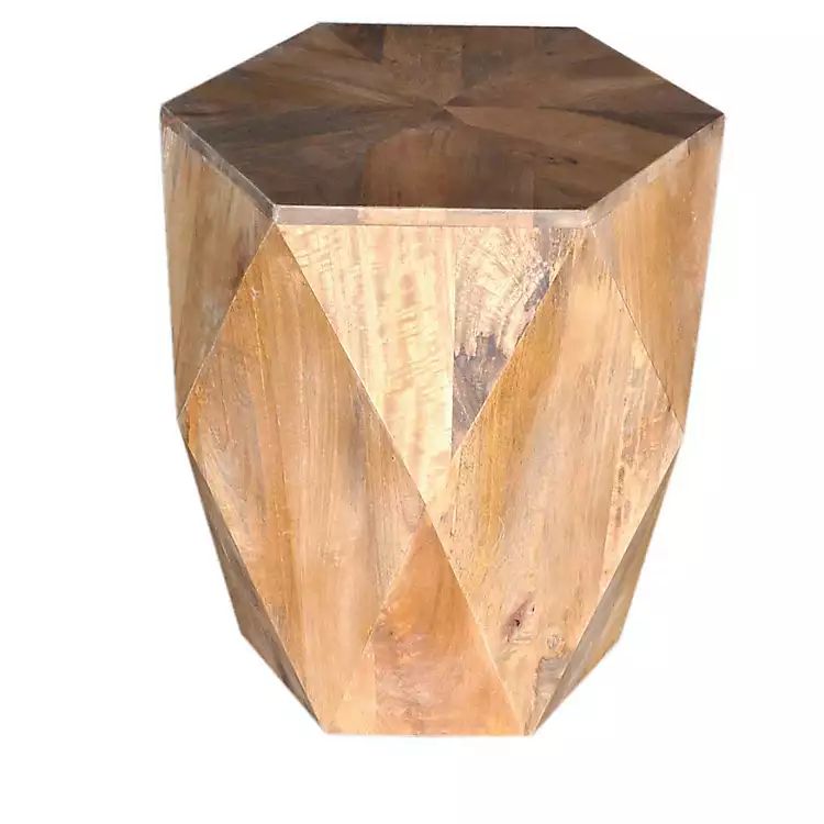 Geometric Mango Wood Accent Table | Kirkland's Home