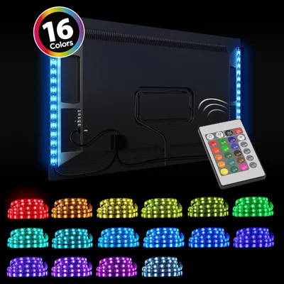 Promounts Colored Usb TV Backlight LED 40" Under Cabinet Tape Light | Wayfair North America