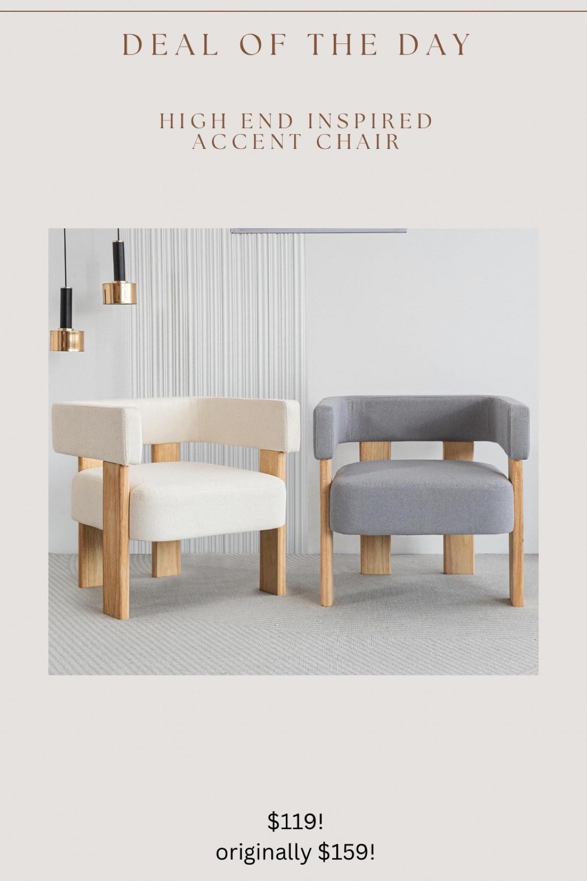 Brand new Amazon organic modern Accent chair!! Already has great reviews. Amazing price 🤯🙌🏻

Limited quantities in stock / high sellout risk! 


#LTKHome #LTKSaleAlert #LTKStyleTip