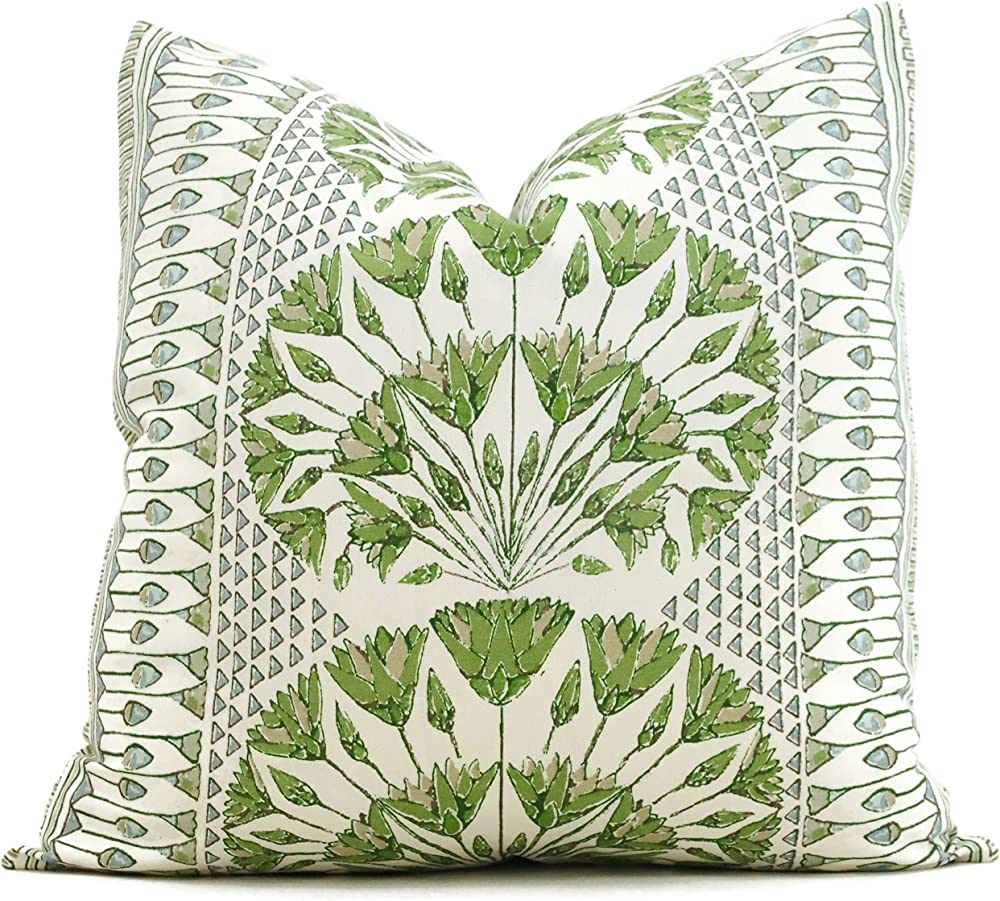 Dompilc French Cairo Green Decorative Pillow Cover 18"×18" Thibaut Cushion Cover toss Pillow Acc... | Amazon (US)