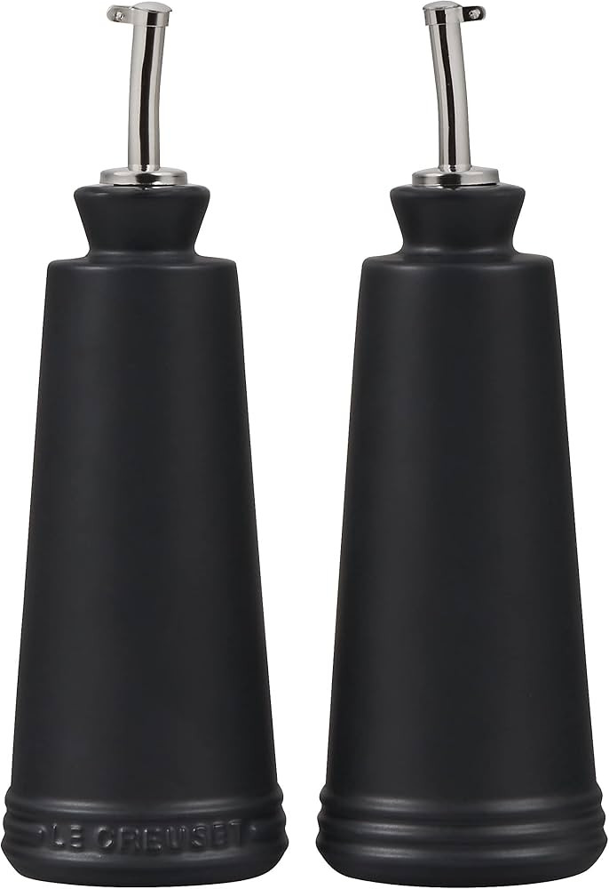 Le Creuset Signature Stoneware Oil & Vinegar set, 10 oz. each, Black Onyx | Amazon (US)