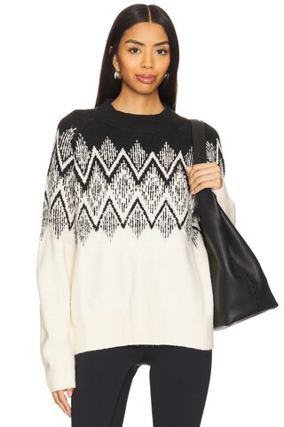 Varley Siren Relaxed Jacquard Sweater in Multi from Revolve.com | Revolve Clothing (Global)