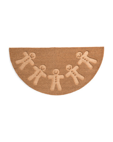 20x40 Gingerbread Cookies Shaped Coir Doormat | TJ Maxx