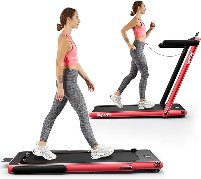 Goplus 2 in 1 Folding Treadmill, 2.25HP Superfit Under Desk Electric Treadmill, Installation-Free... | Amazon (US)