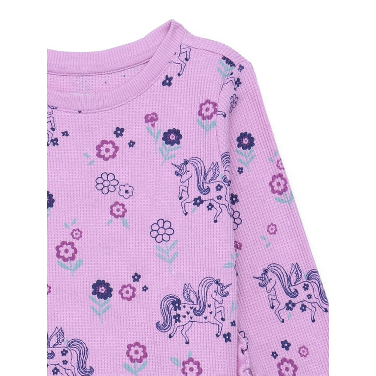 Garanimals Toddler Girl Long Sleeve Thermal Printed Top, Sizes 18M-5T | Walmart (US)