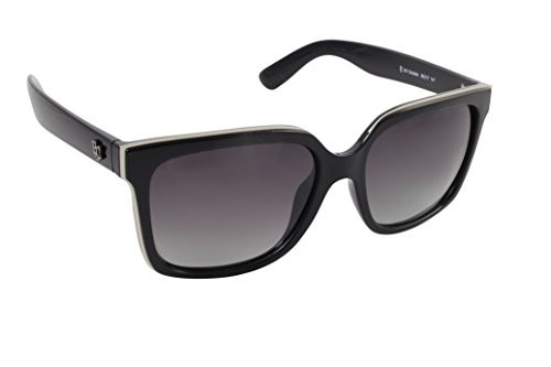 Red Carpet Women's Red Carpet Sodalite Polarized Square Sunglasses, Black & SIlver, 56 mm | Amazon (US)