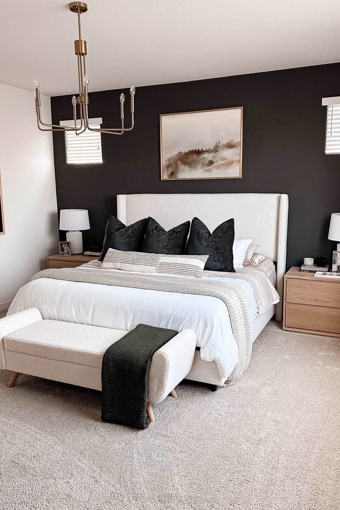 Primary bedroom! Our bed is on sale!! We have the linen talc color 