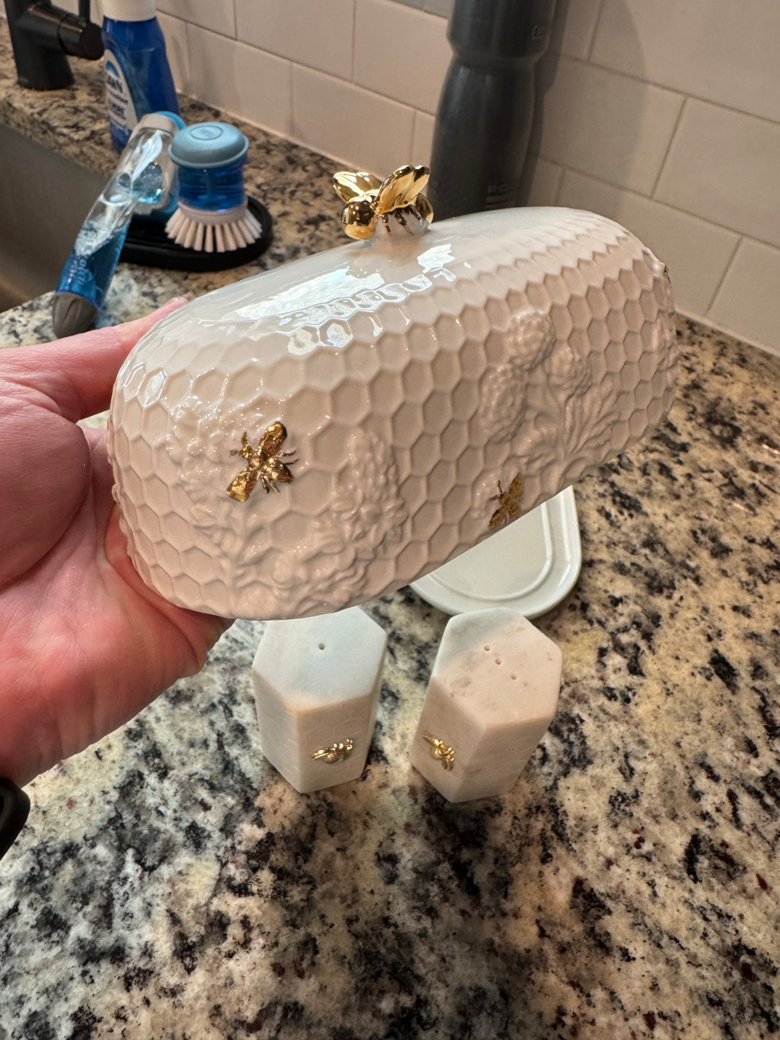 Beautiful bee ceramic butter dish 

#LTKHome