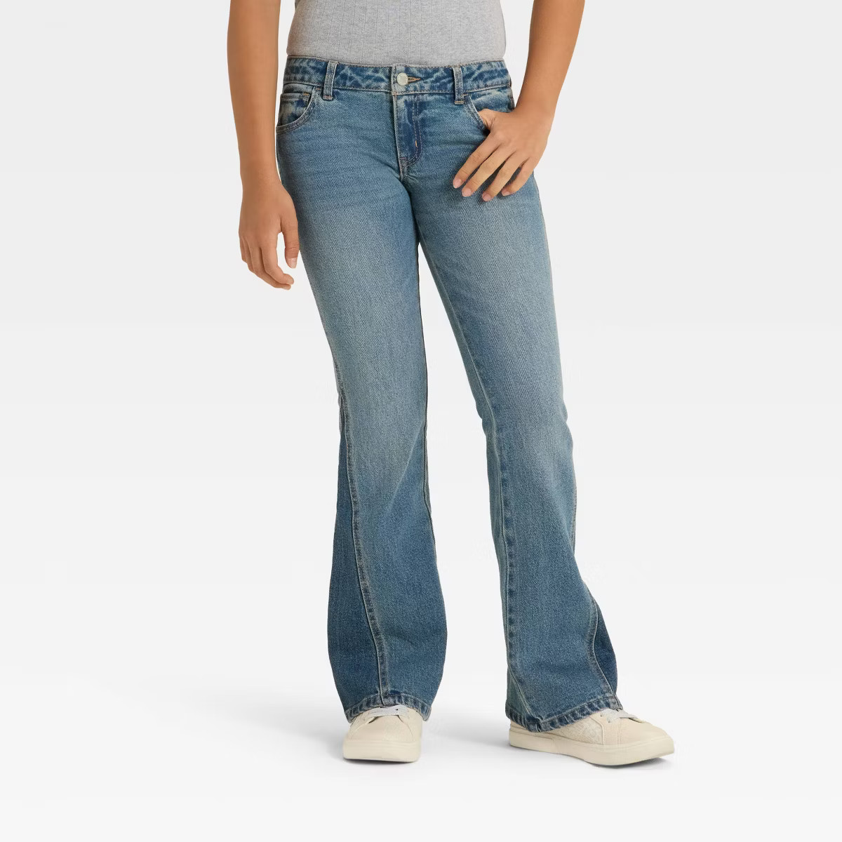 Girls' Low-Rise Flare Jeans - art class™ Medium Wash 12 | Target