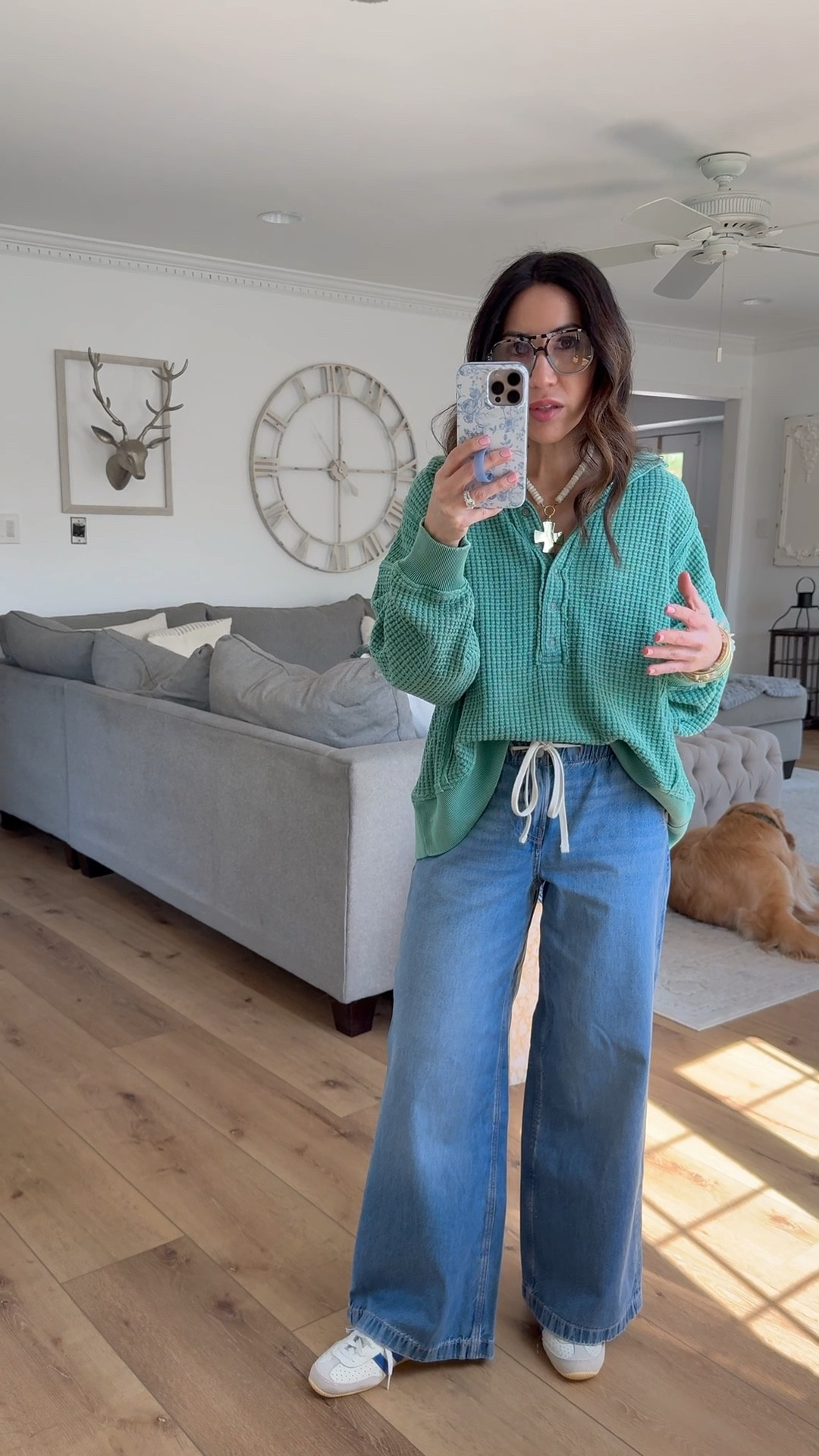 American Eagle code EXTRASPRING. Jewelry code: HOUSEOFLEO20. Glasses code TAMMY10AM. Small sweatshirt. Wide leg jeans XS short. Sneakers size down. Drawstring jeans. Baggy jeans.



#LTKSaleAlert #LTKOver40 #LTKPetite