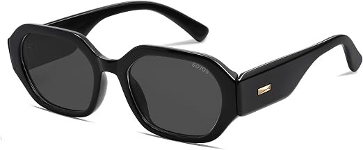 SOJOS Retro Polarized Sunglasses Rectangle For Women Men SJ2232 | Trendy Womens UV400 Narrow Squa... | Amazon (US)