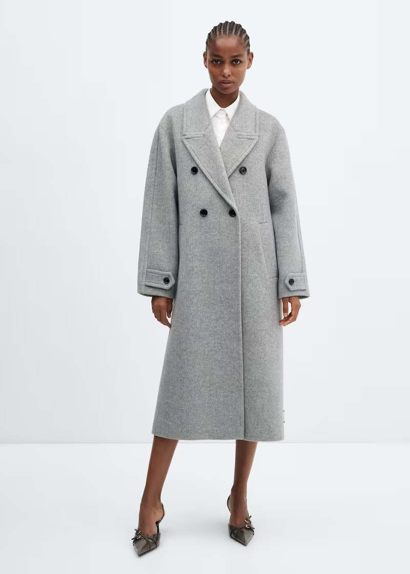 Manteau laine oversize -  Femme | Mango France | MANGO (FR)
