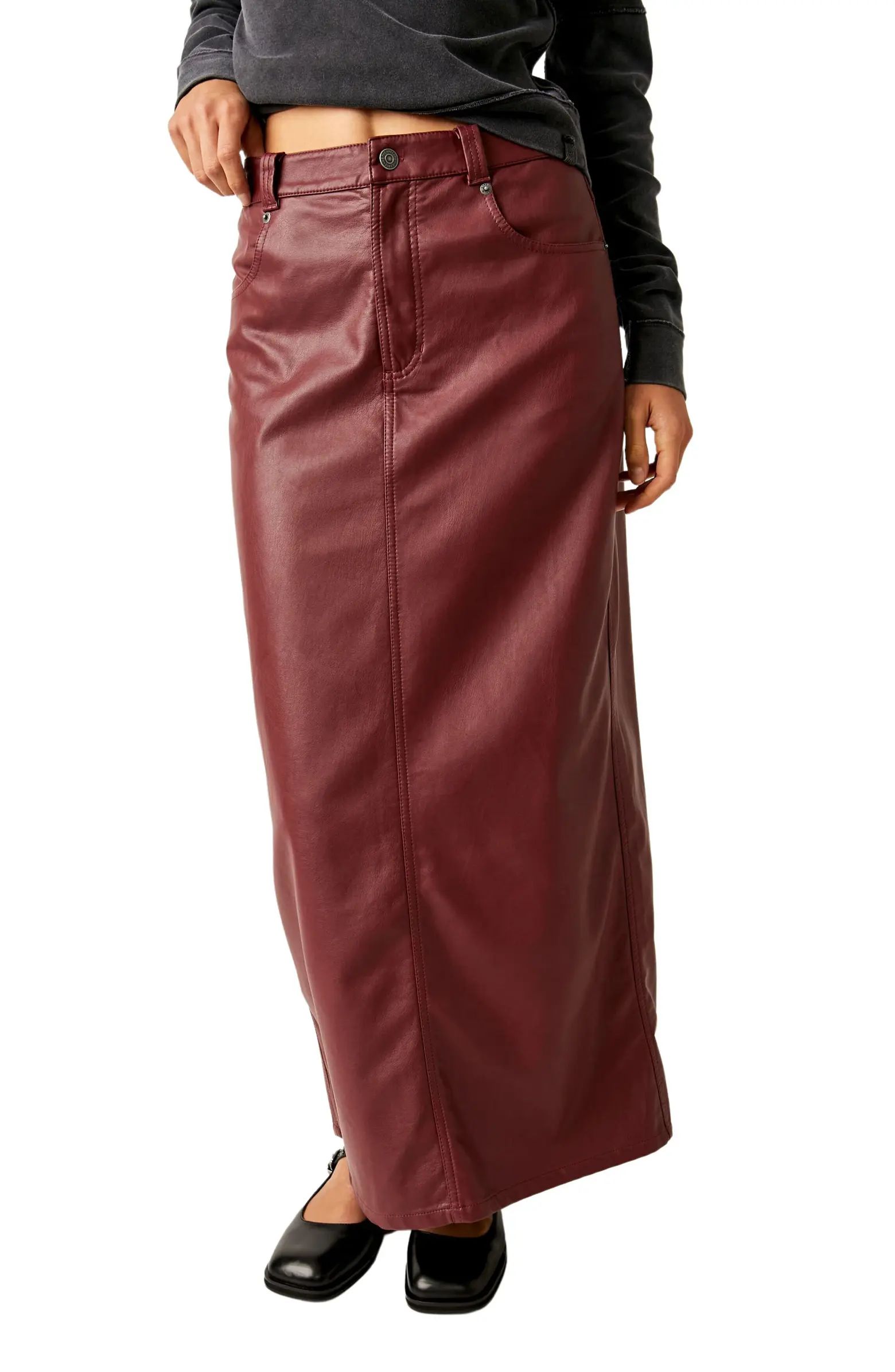 City Slicker Faux Leather Maxi Skirt | Nordstrom Rack