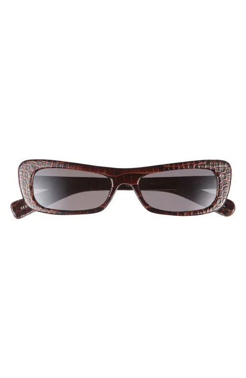 Jacquemus The Capri Cat Eye Sunglasses in Brown Croc/gold/brown at Nordstrom | Nordstrom