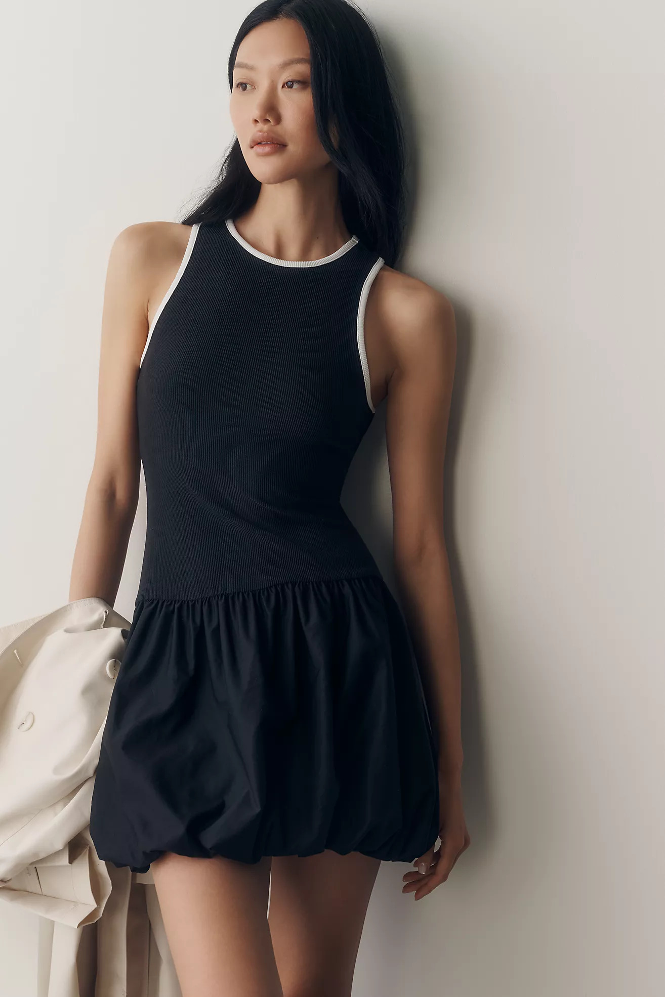 Maeve Twofer Piped Mini Dress | Anthropologie (US)