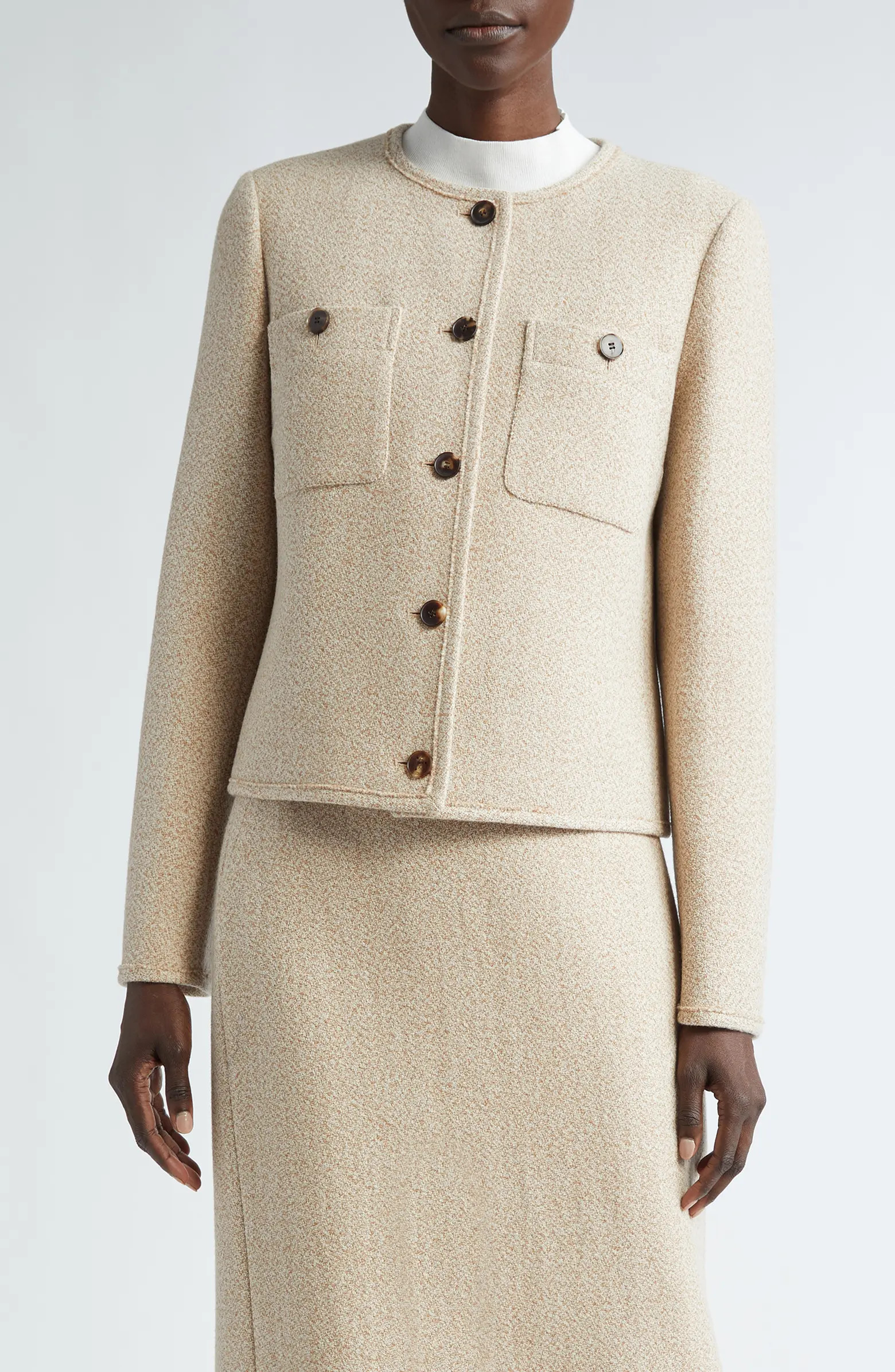 Insulated Wool Crop Jacket | Nordstrom