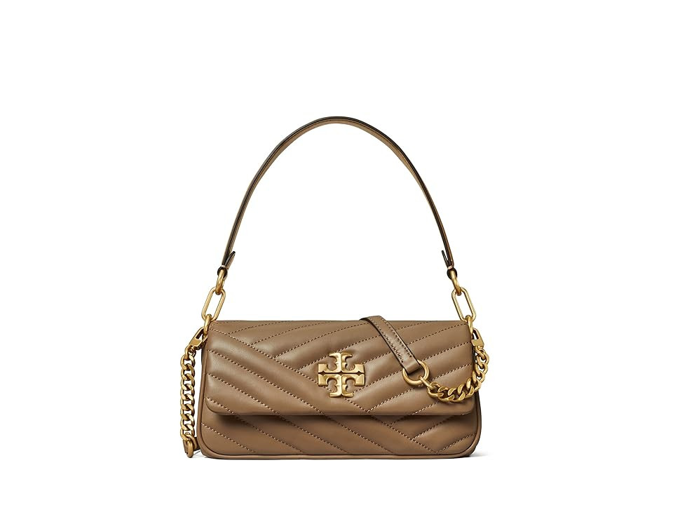 Tory Burch Kira Chevron Small Flap Shoulder Bag (Sandpiper) Handbags | Zappos