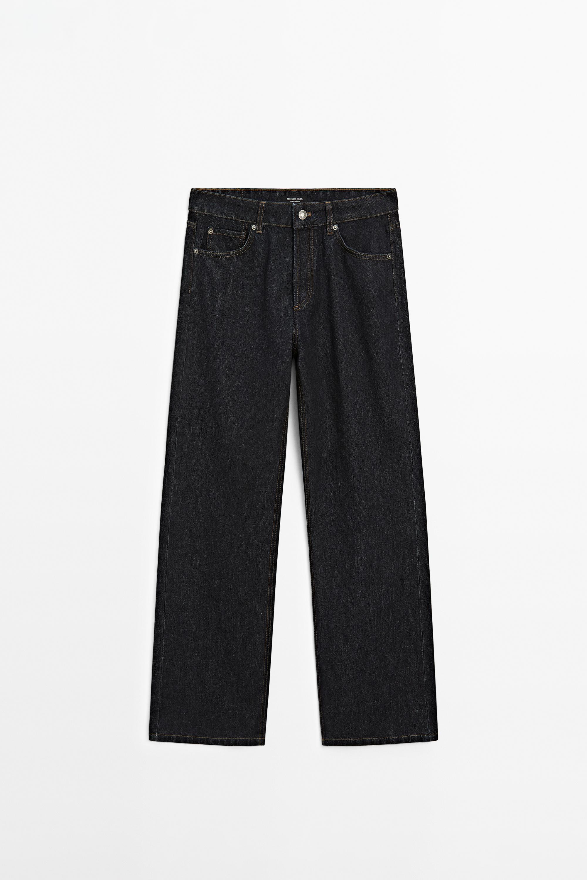 Mid-rise wide-leg jeans | Massimo Dutti UK