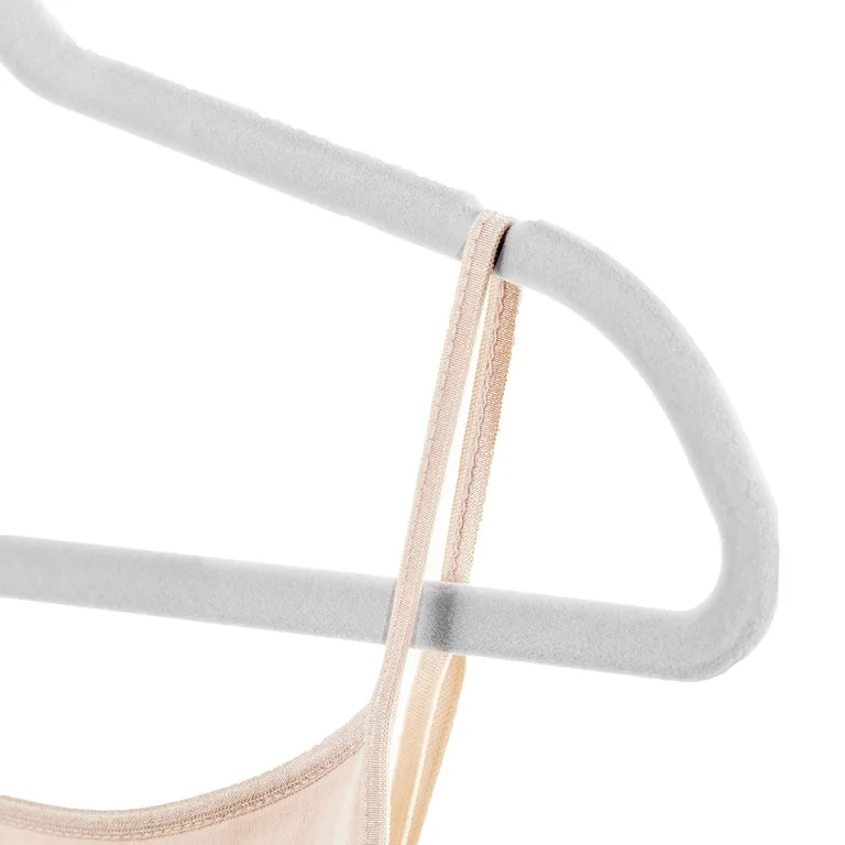 Better Homes & Gardens Velvet Clothing Adult Hangers, 100 Silver, Non-Slip, Space Saving | Walmart (US)