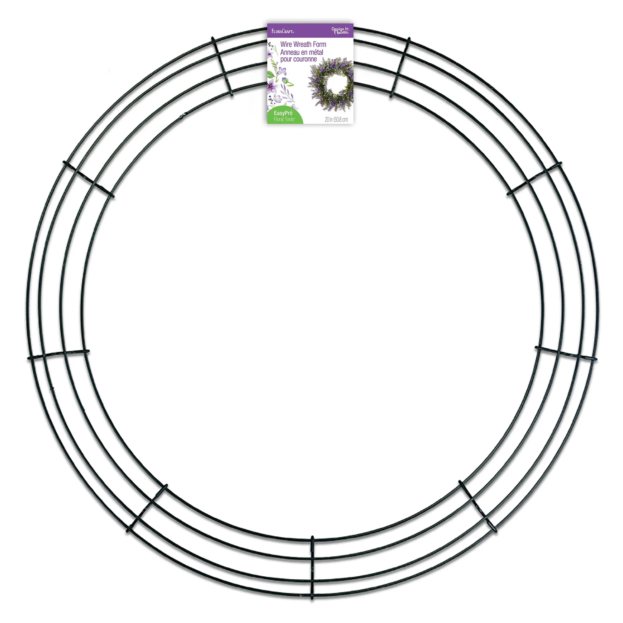 FloraCraft Wire Wreath Form 20 inch Green | Walmart (US)