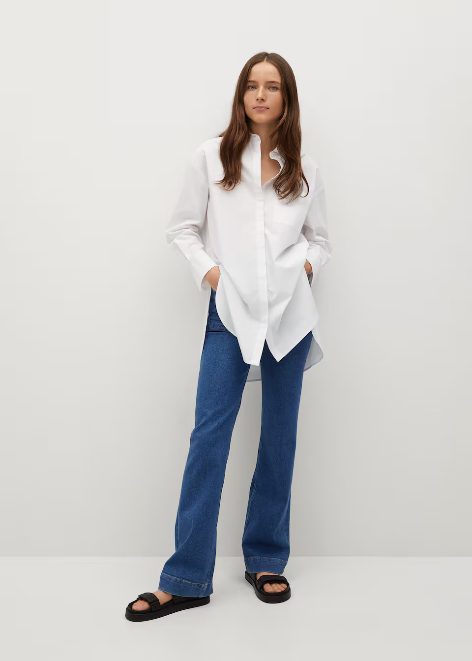 Oversize poplin shirt | MANGO (US)