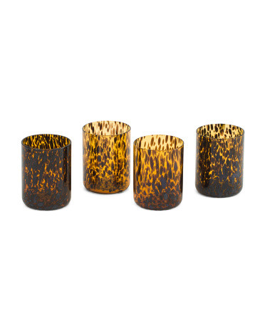 Set Of 4 Tortoise Shell Double Old-fashioned Glasses | Kitchen & Dining Room | Marshalls | Marshalls