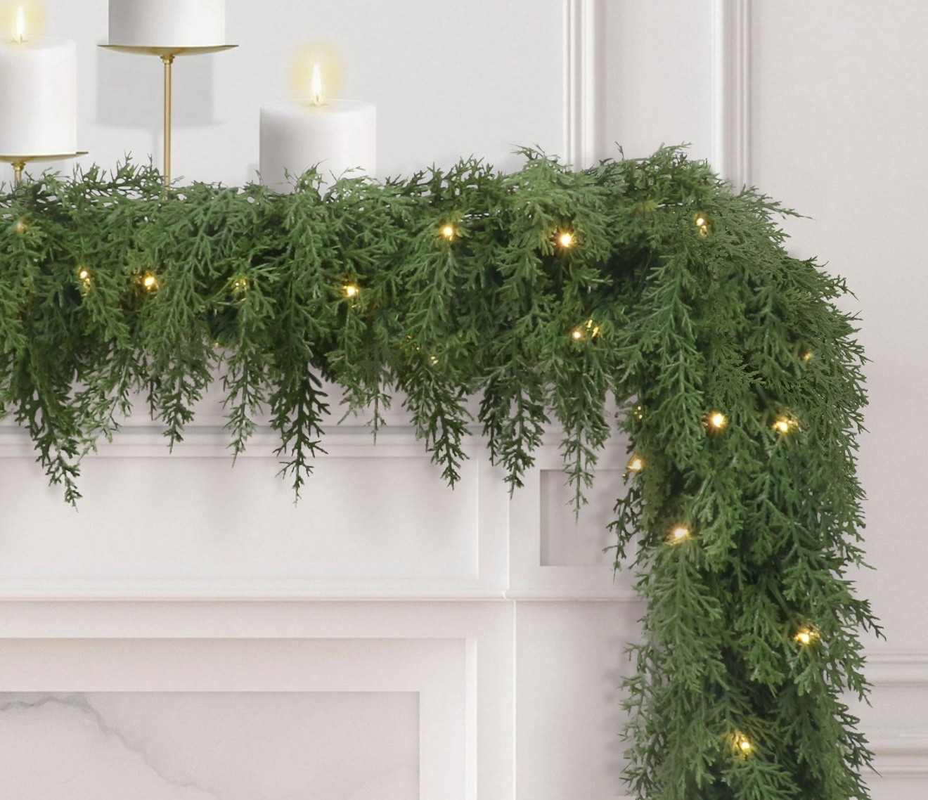 Prettiest garland this pre lit one is beautiful and nice and full 

#LTKgiftguide #LTKcanada