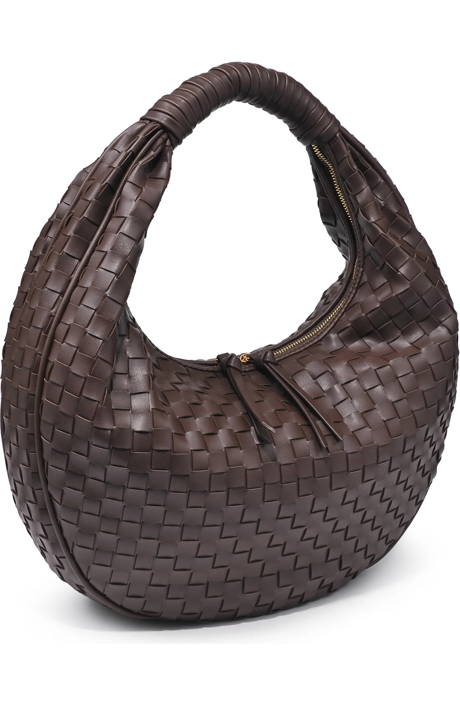 Woven Faux Leather Hobo Bag | Nordstrom Rack