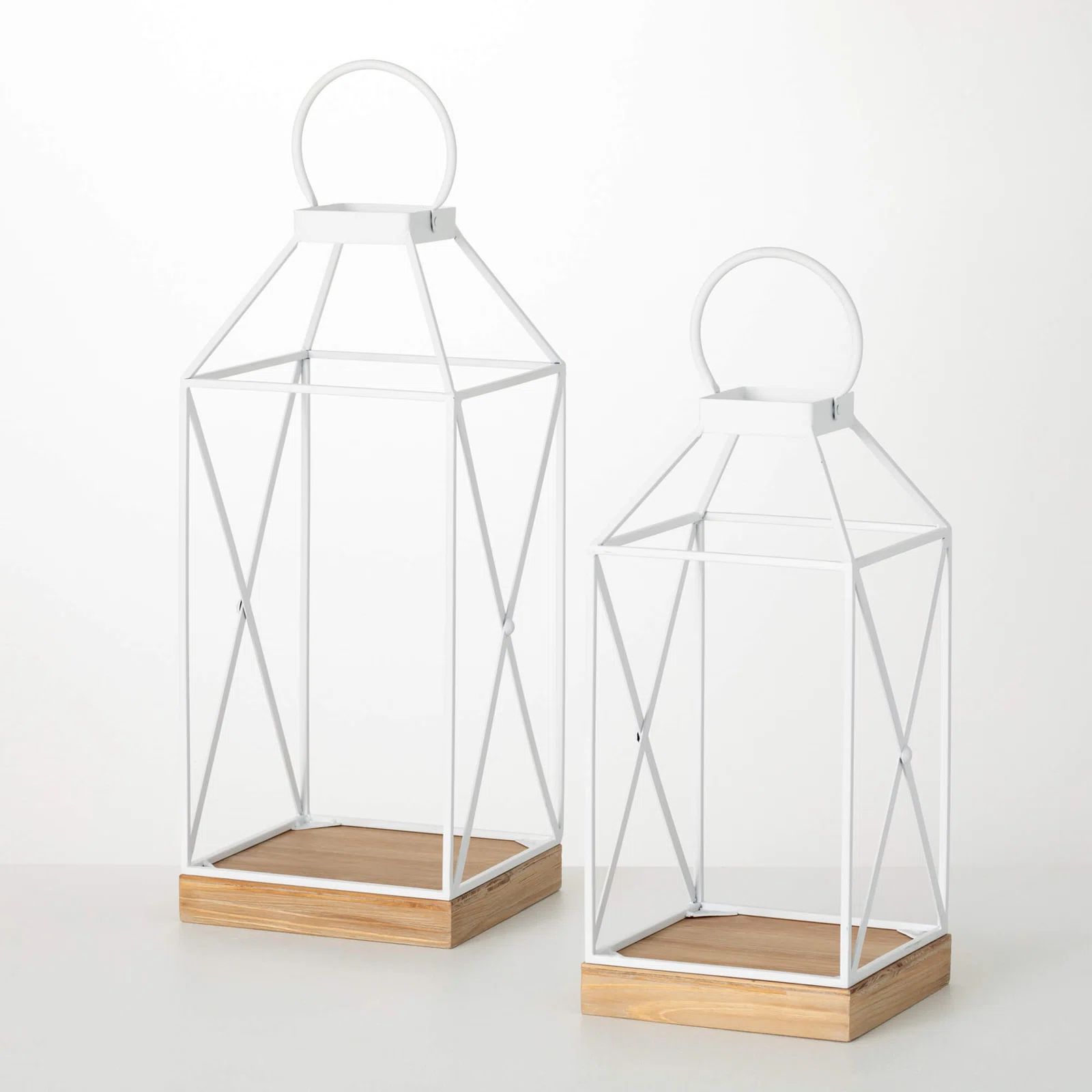Ebern Designs 26.75'' H Metal Tabletop Lantern | Wayfair | Wayfair North America