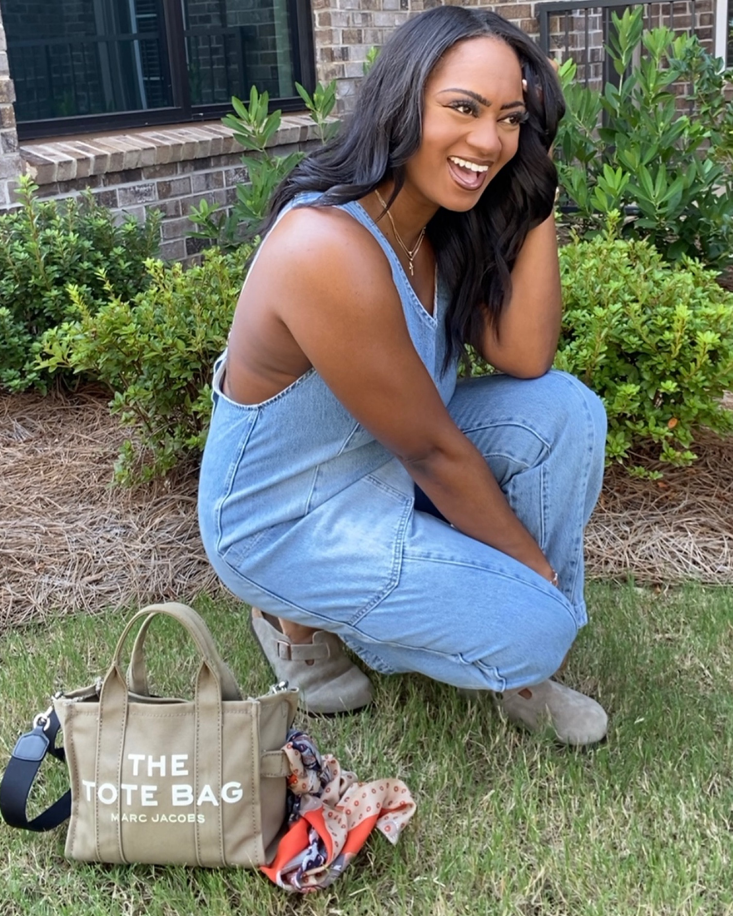 Free People High Roller Jumpsuit (M), Taupe Birkenstock Clogs (40), Marc Jacobs Tote Bag (small)

#LTKSeasonal #LTKFind #LTKitbag